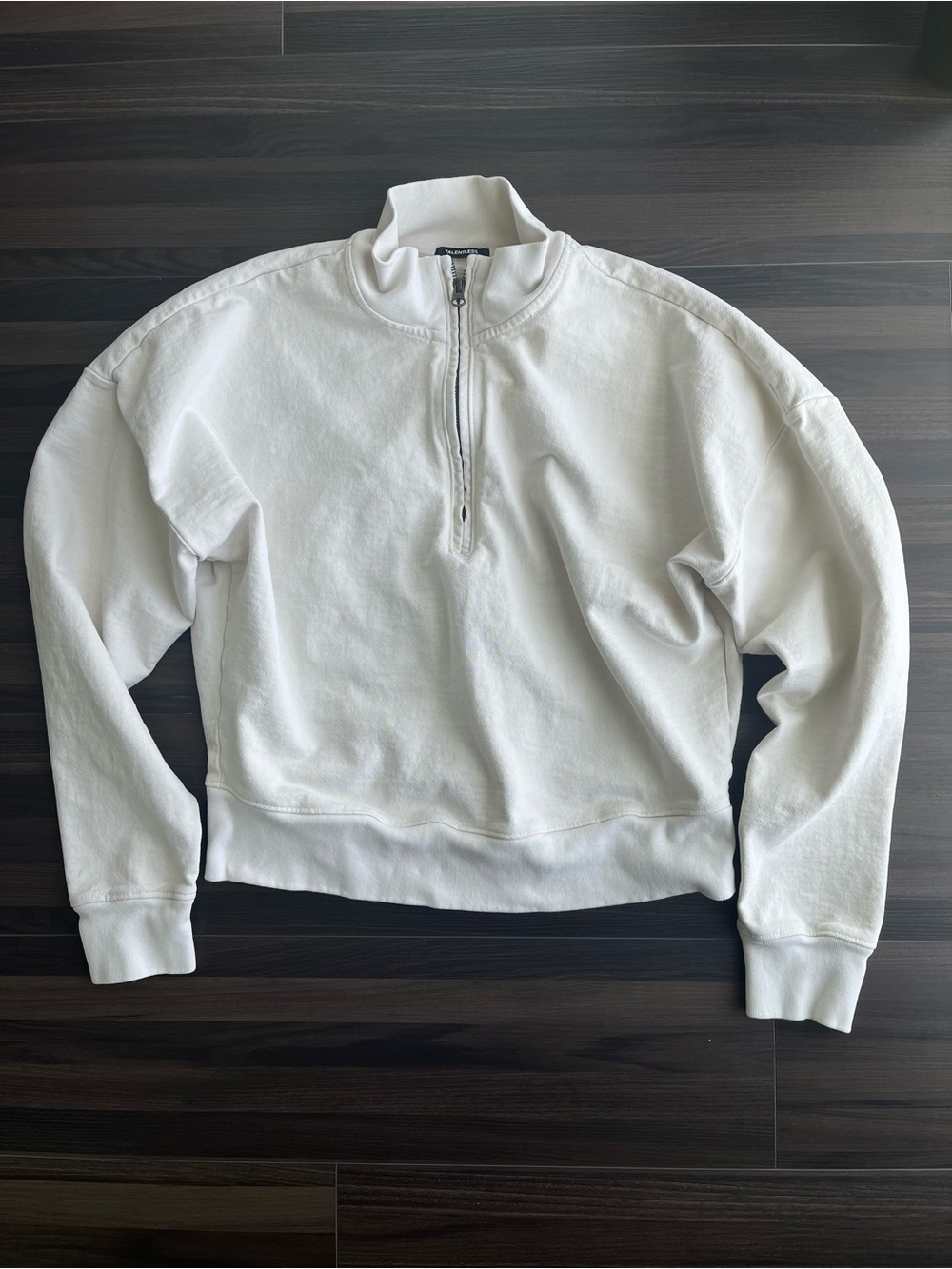 TALENTLESS Bone Half-Zip Mock Neck
